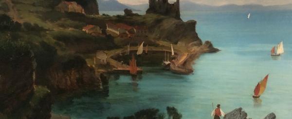 Györök Leó  Tájkép az Adriai- tengerrel, 1880-as évek