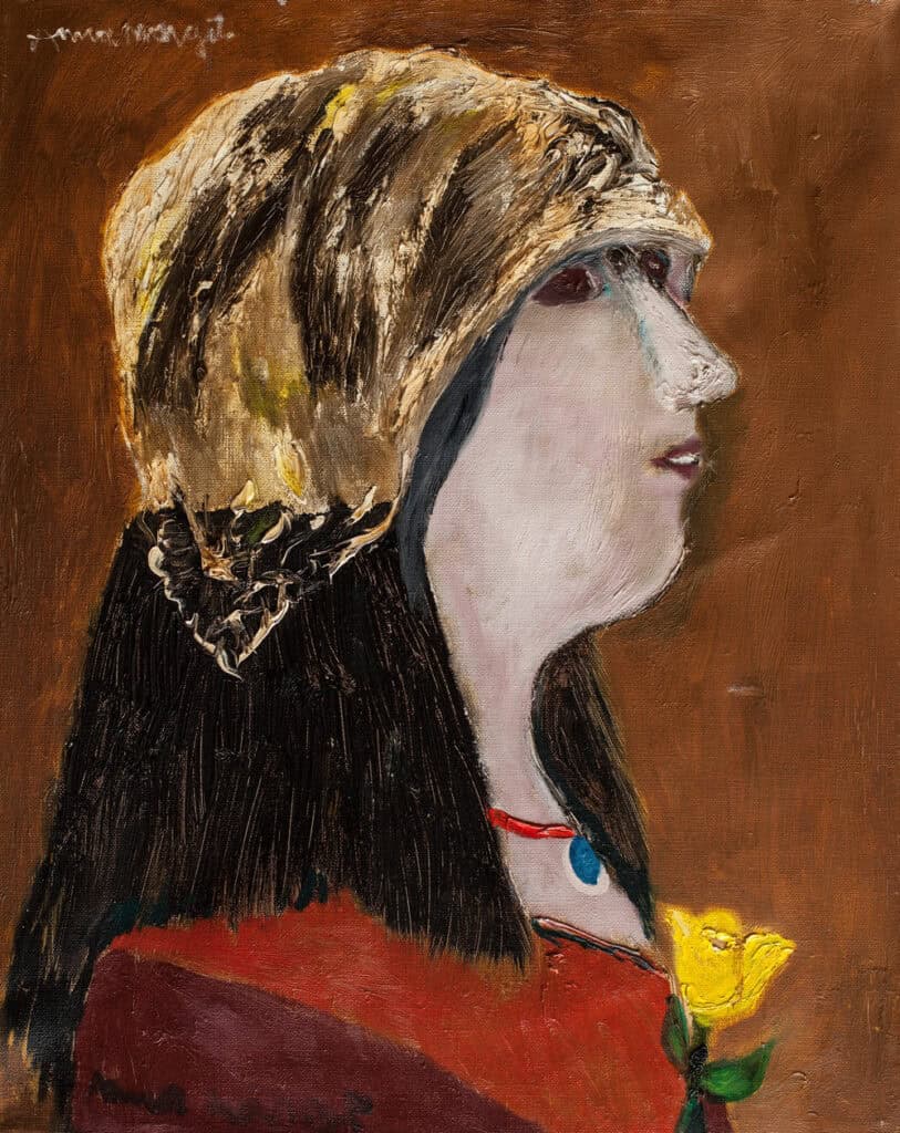 Sárgarózsás lány