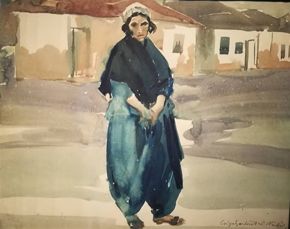 Vaszary János, Nő kék ruhában, 1916